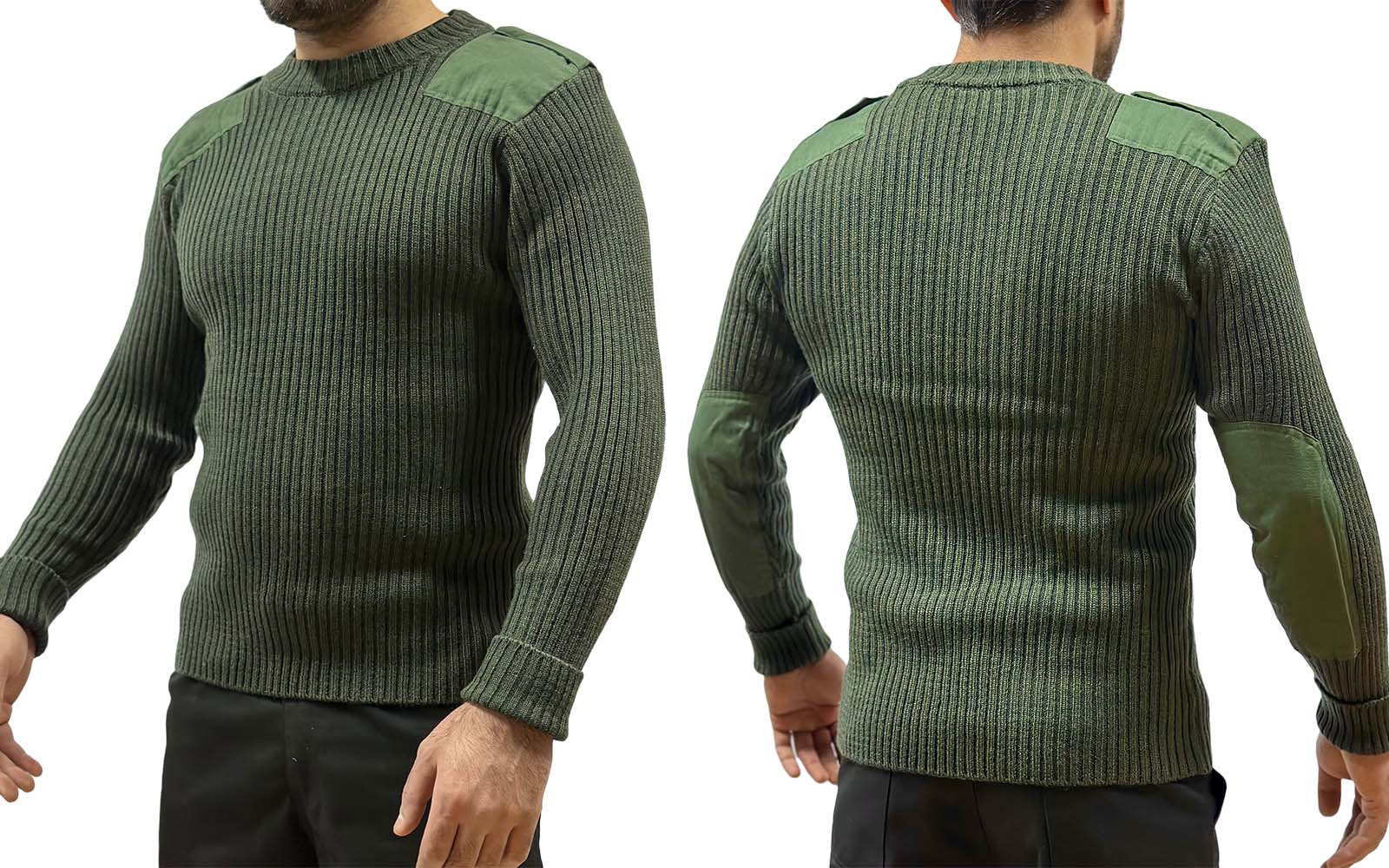 Купить армейский свитер вязанный оливковый