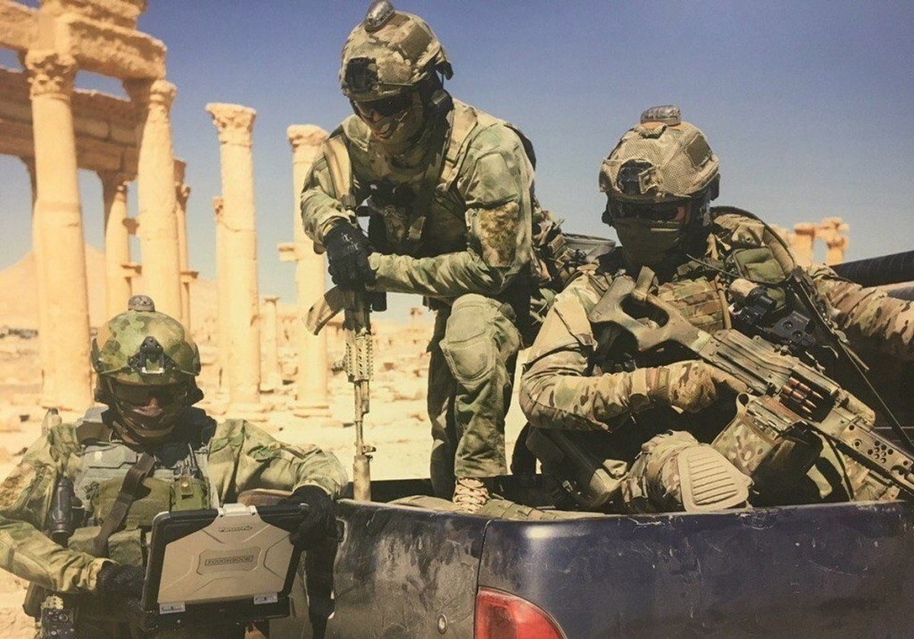 Бойцы из состава Сил Специальных Операций ВС РФ в Пальмире, Сирия