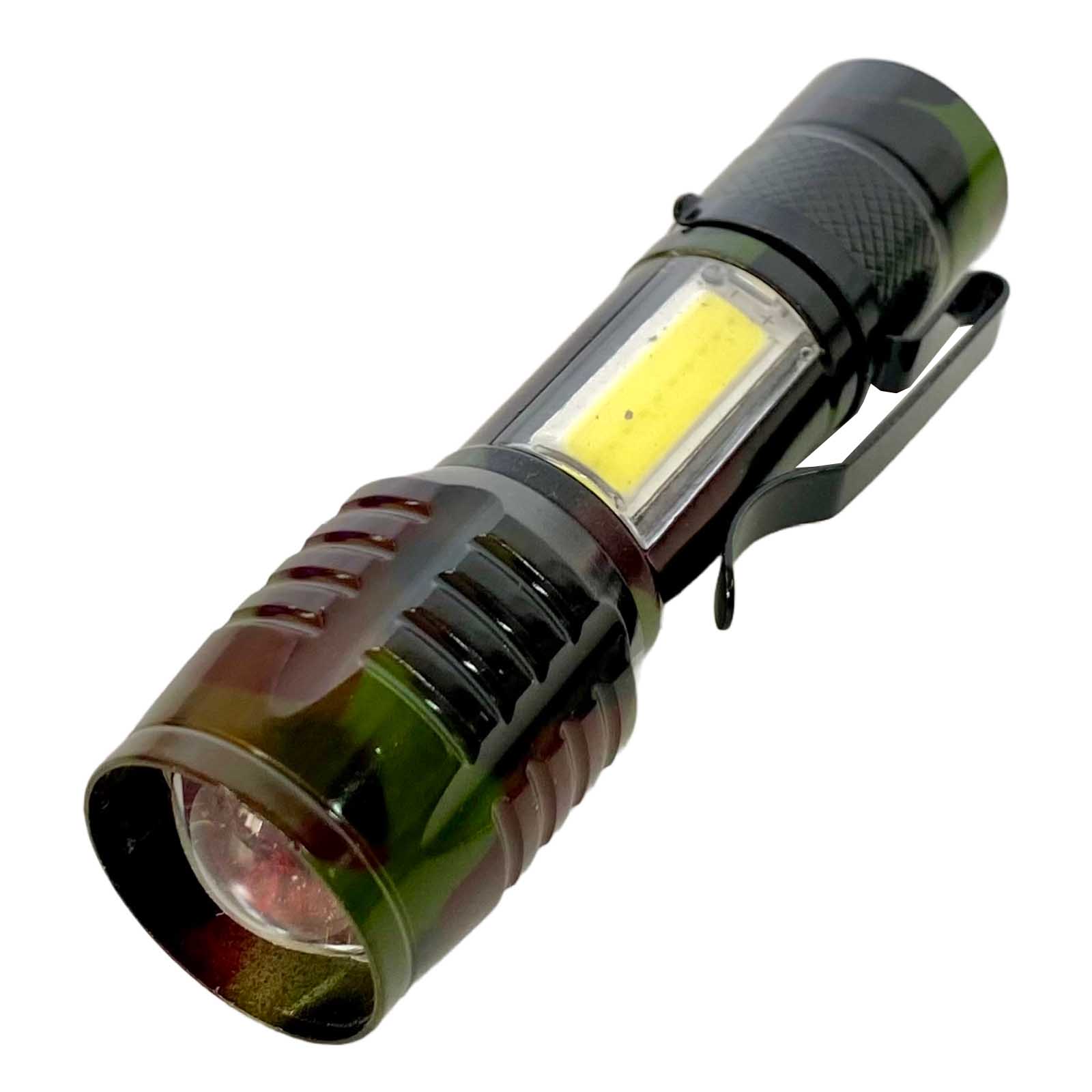 Купить фонарь со светодиодами XPE+COB с USB-зарядкой