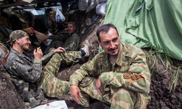 Защитники Славянска на позициях импровизированного укрепрайона