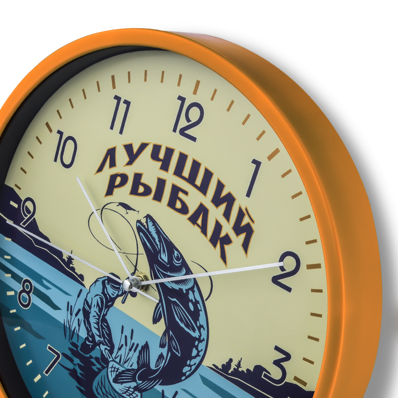 Подарочные настенные часы «Лучшему рыбаку» купить в Военпро