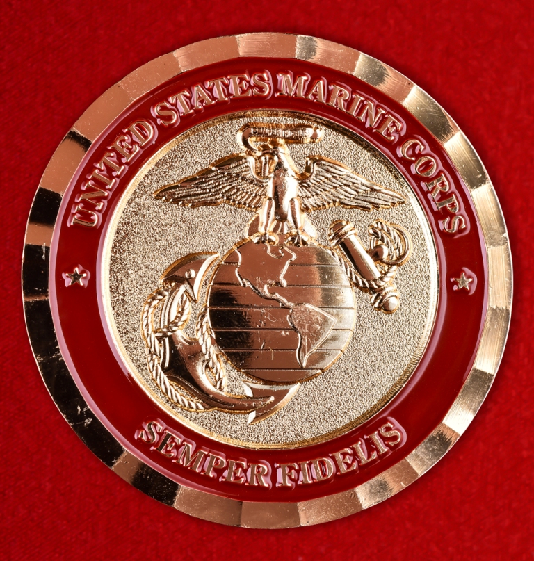 Наградная монета бойцов Корпуса морской пехоты США "За участие в операции Несокрушимая свобода"