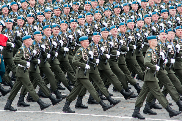 Костромские десантники на параде в Москве