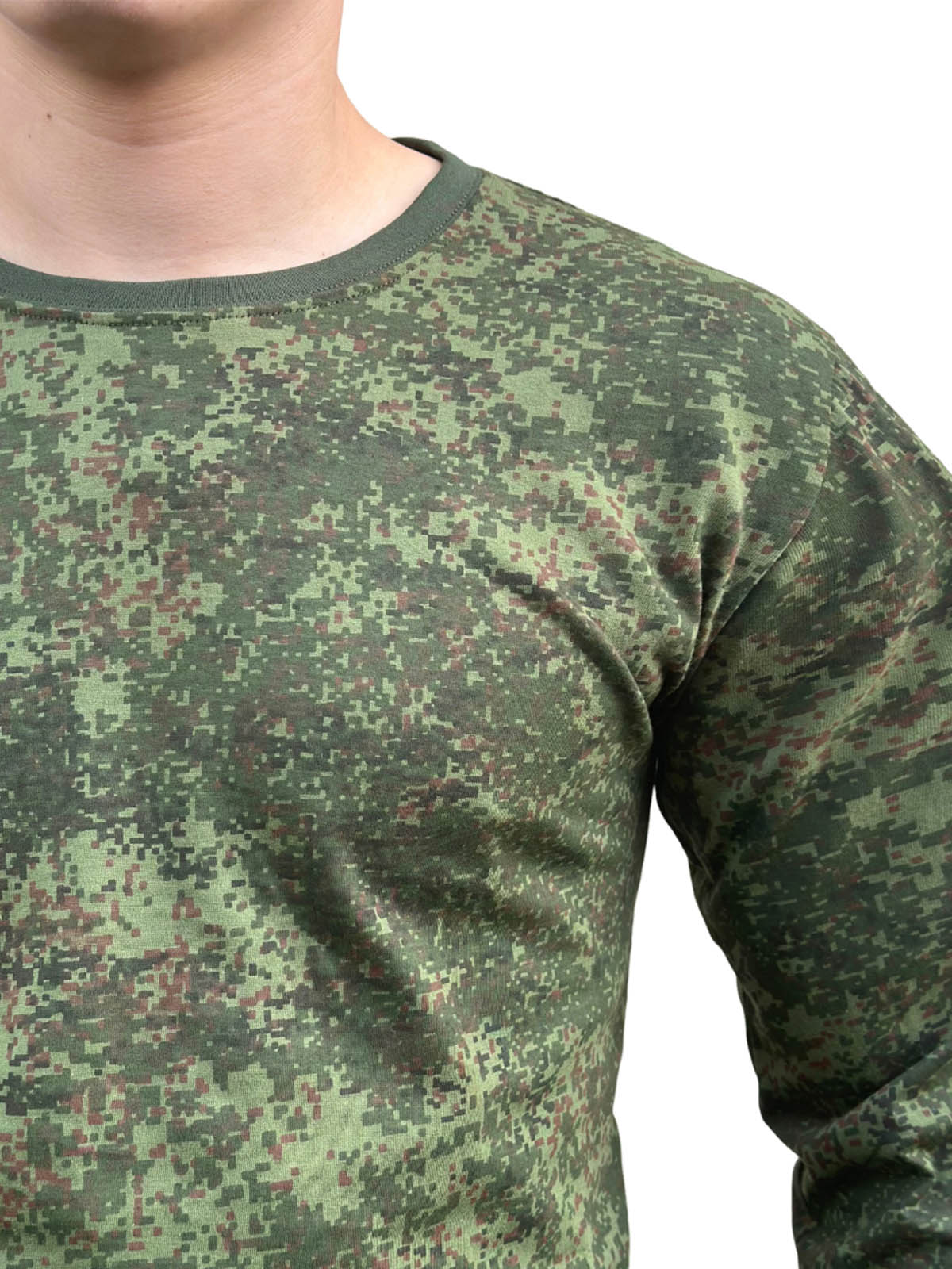 Армейская футболка с длинным рукавом КМФ "Цифра" - любого размера