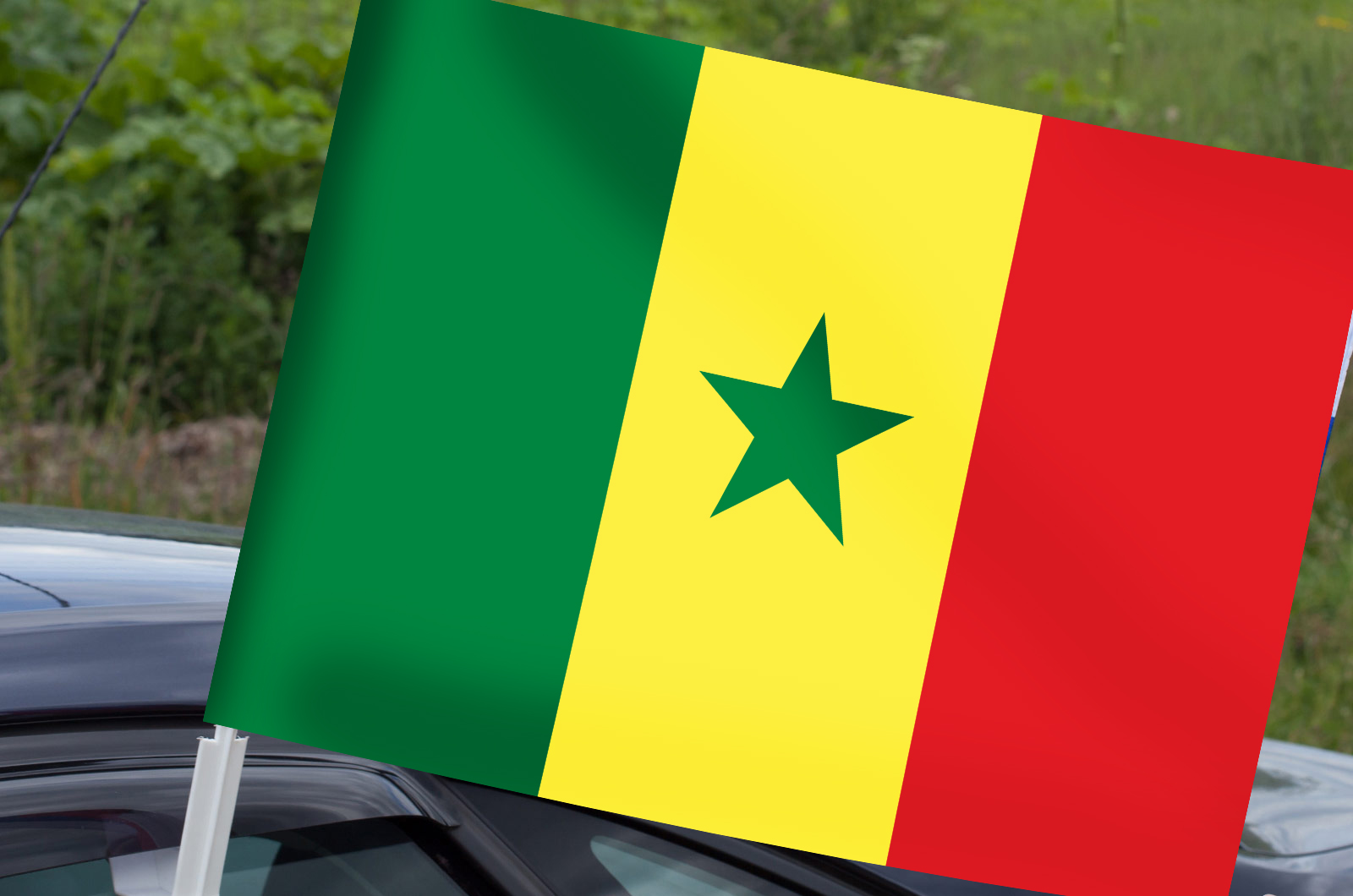 Купить автомобильный флаг Сенегала по выгодной цене