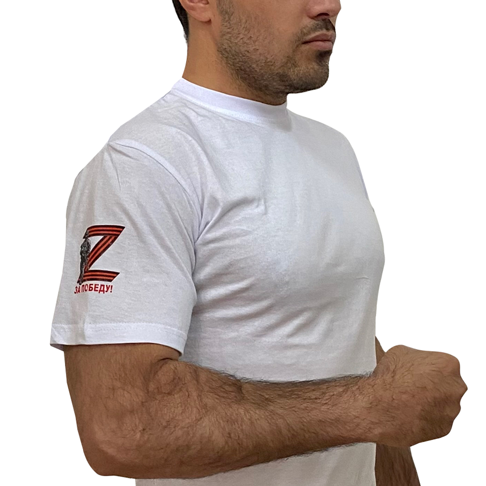 Купить белую футболку Z "За Победу!" 