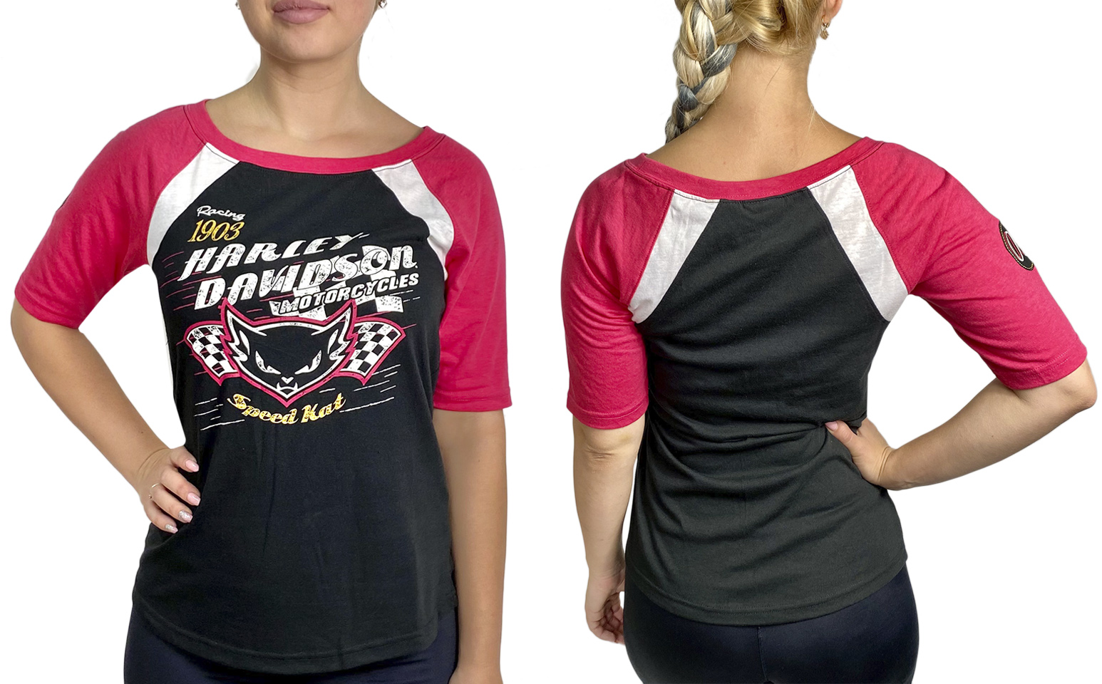 Брендовая женская футболка Harley-Davidson