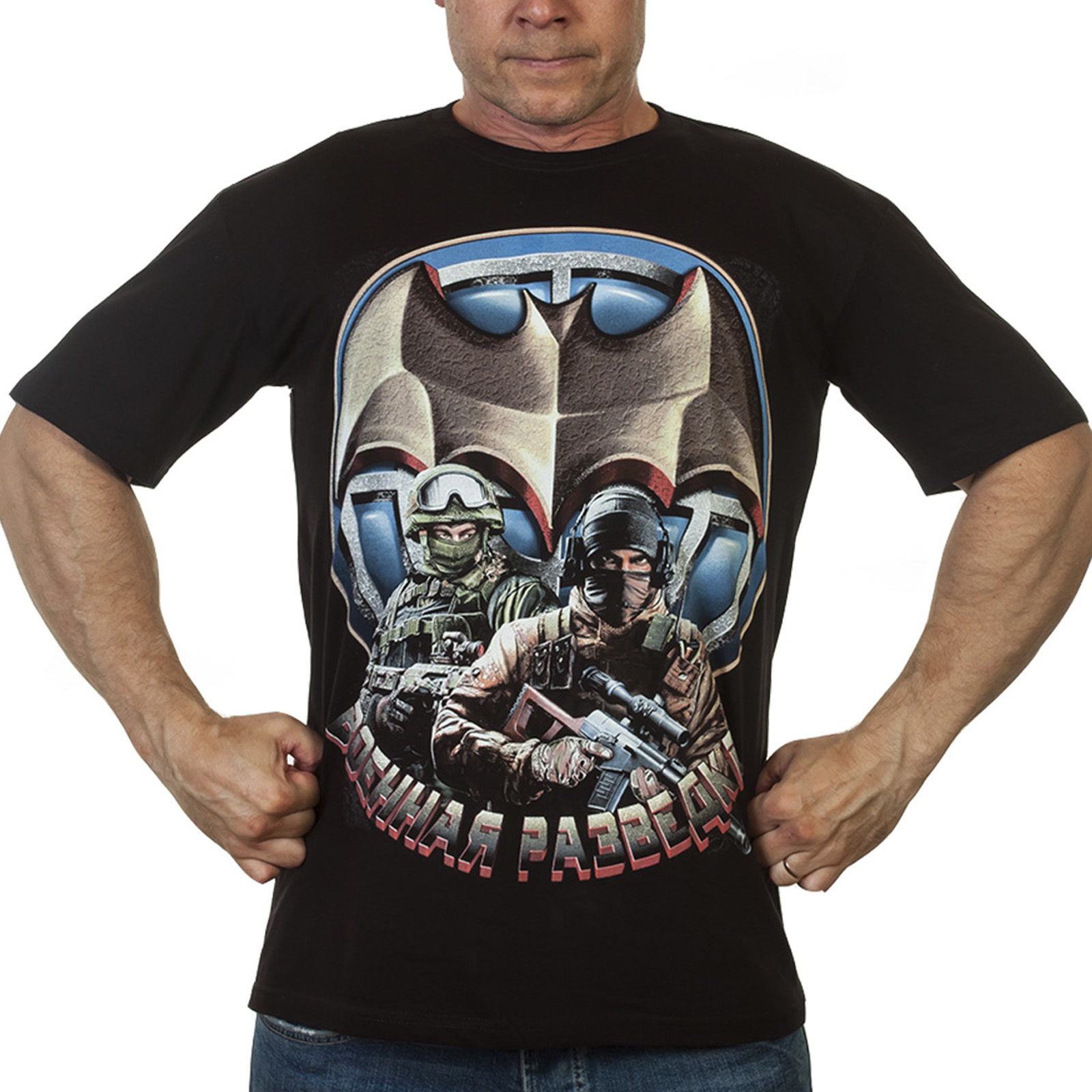 Черная футболка "Военные разведчики" от Военпро по лучшей цене