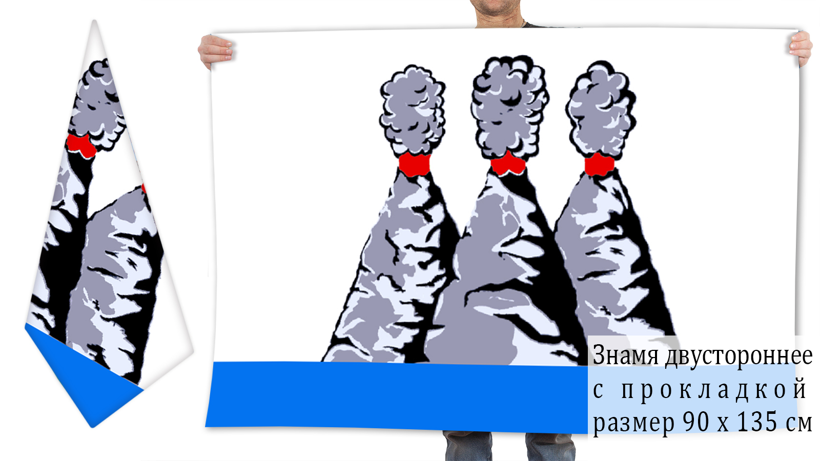 Двусторонний флаг Петропавловска-Камчатского