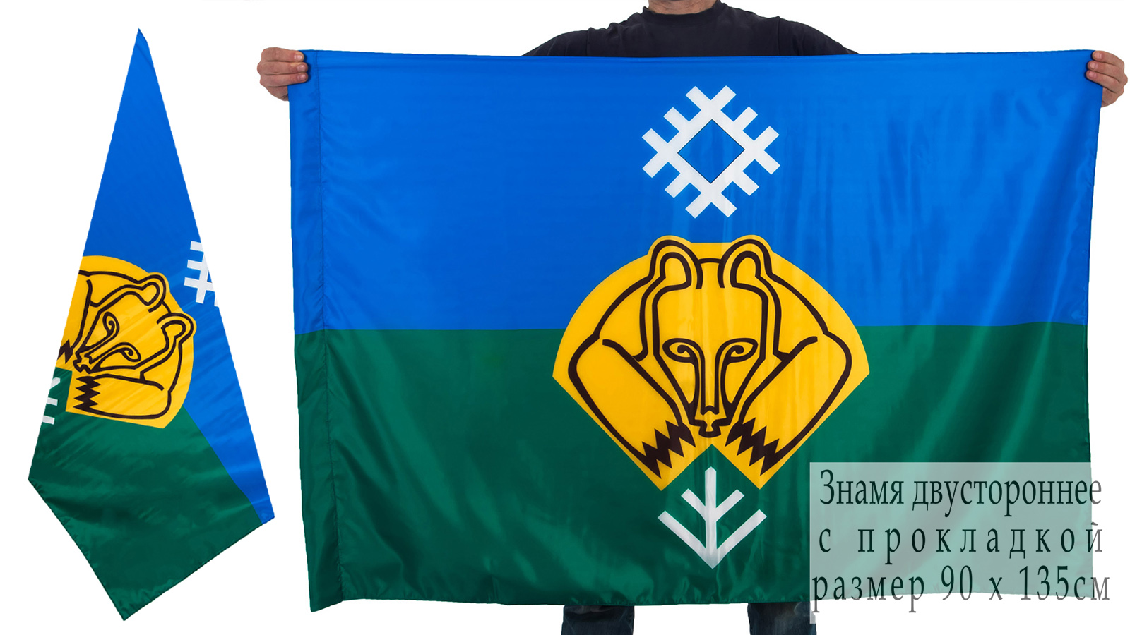 Двусторонний флаг Сыктывкара 