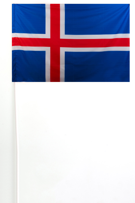 Купить флажок Исландии на палочке