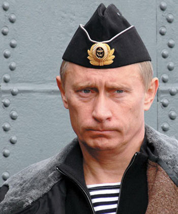 Владимир Путин в пилотке ВМФ России