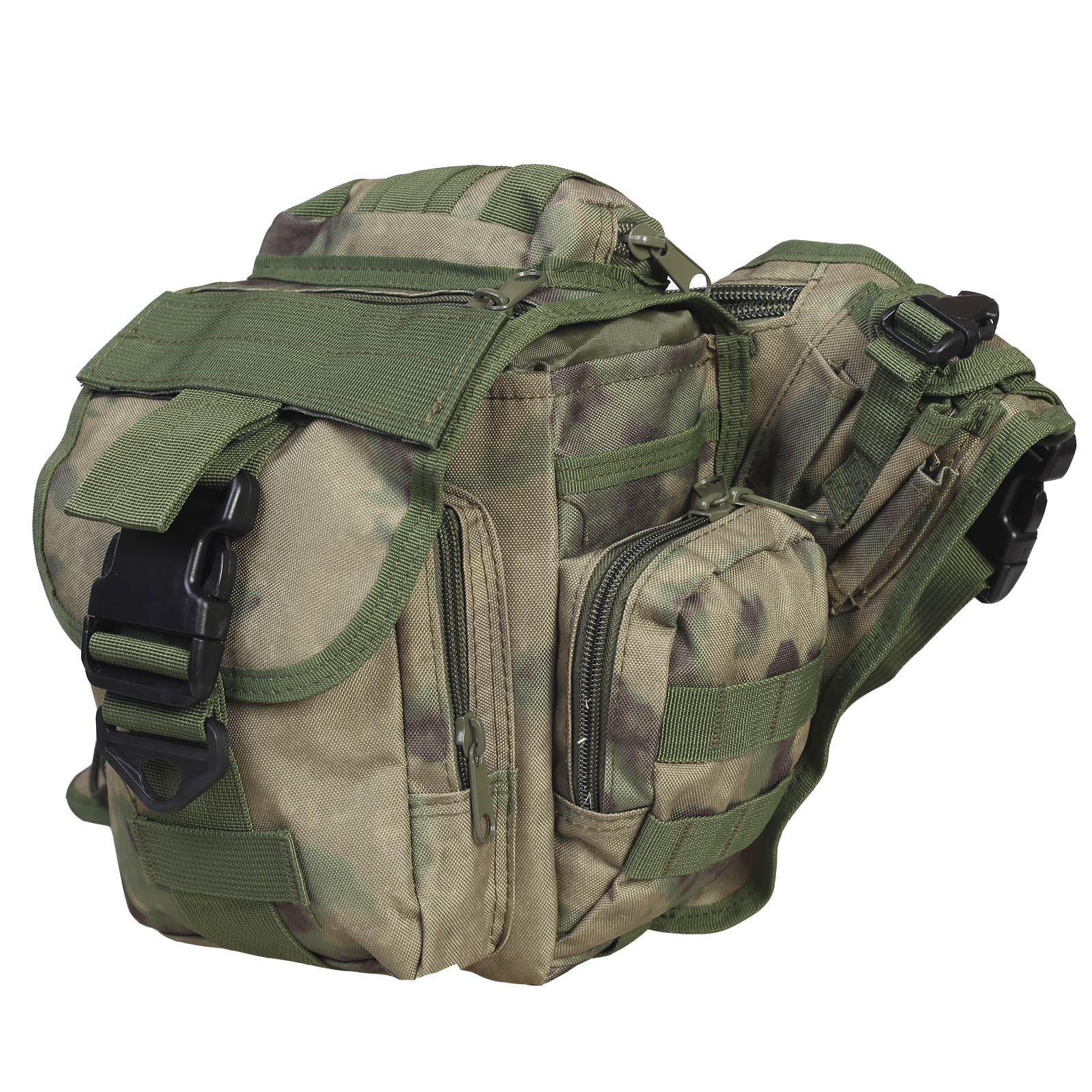 Компактная тактическая сумка через плечо со стропами MOLLE