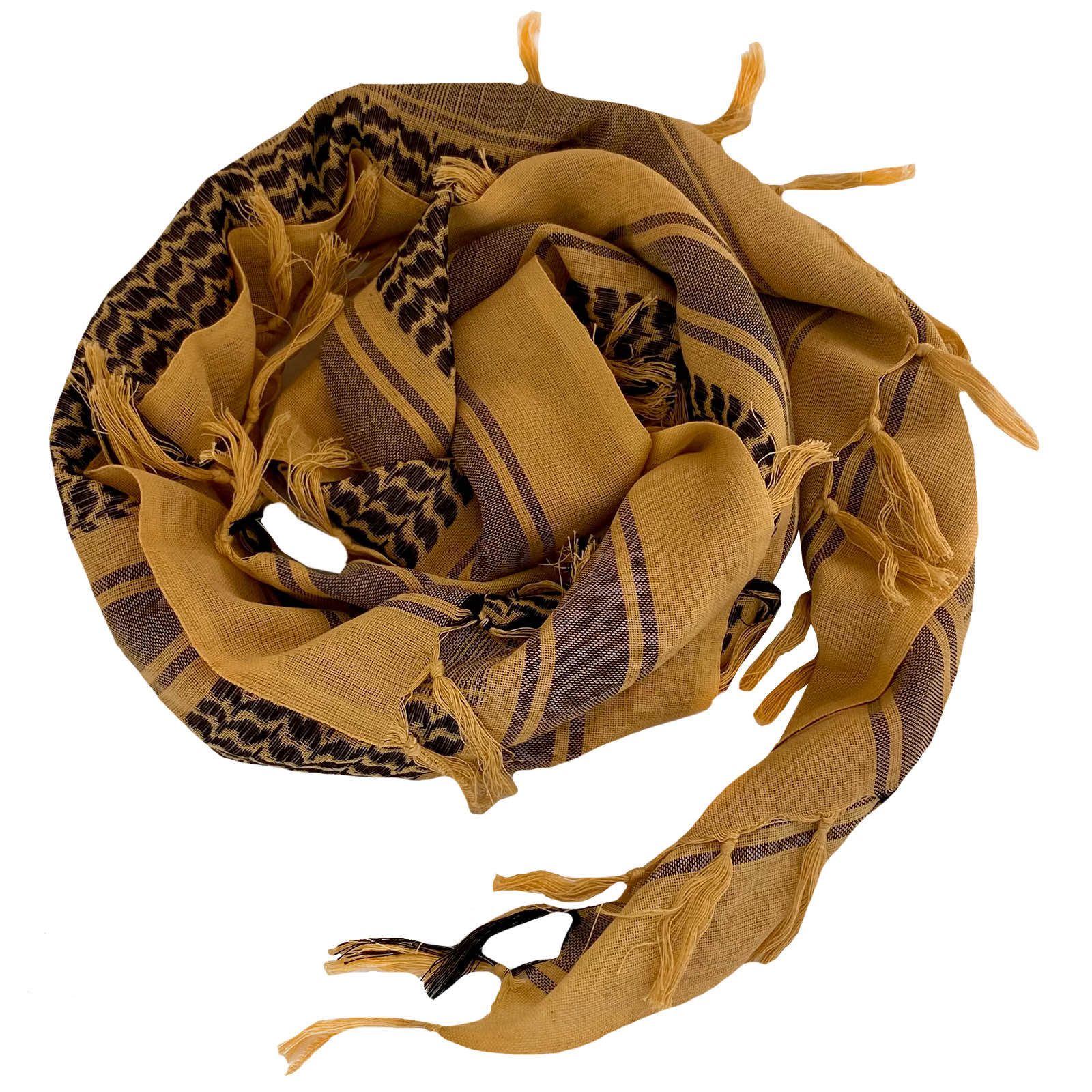 Куфия-шемаг, скрученная шарфом