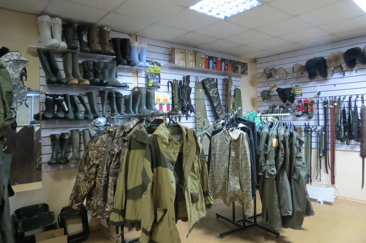 Ассортимент товаров магазина "Охотник-Рыболов" в Балашихе