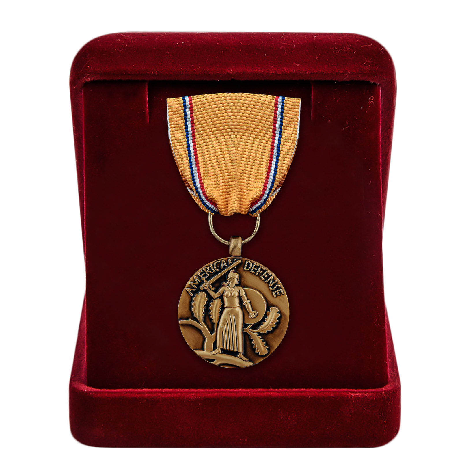 Купить медаль "За оборону Америки" в бархатистом футляре