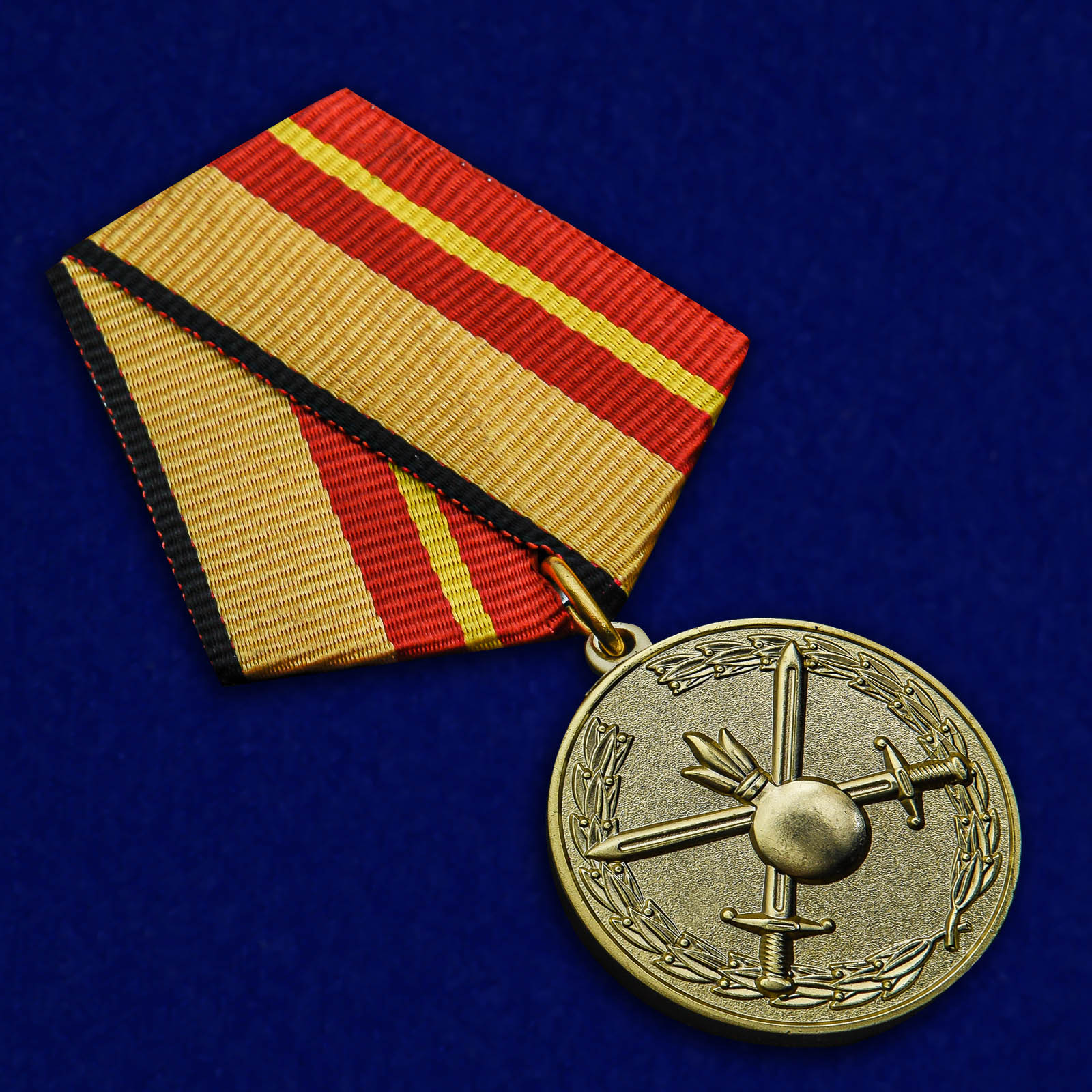 Медаль "За отличие в службе в Сухопутных войсках" на колодке с булавочным зажимом