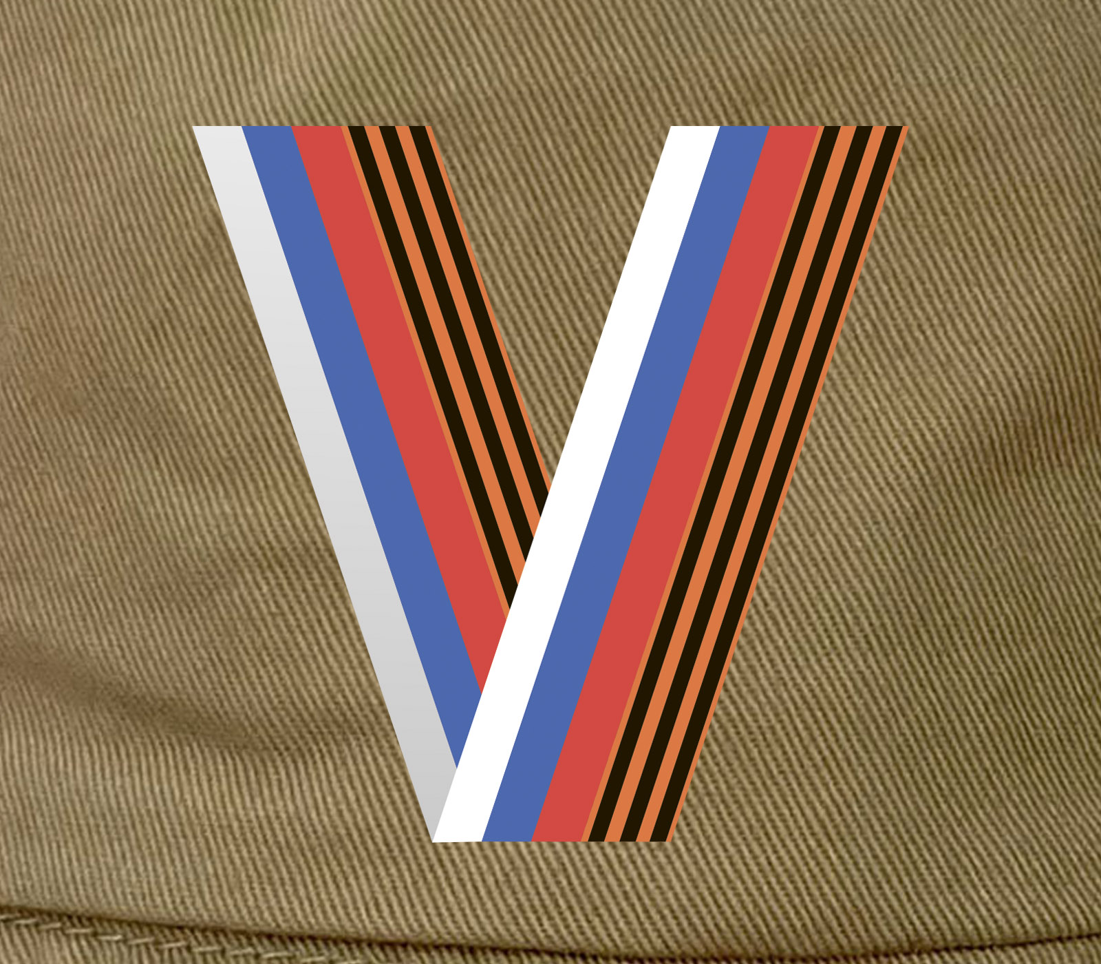 Милитари панама с патриотичным символом V