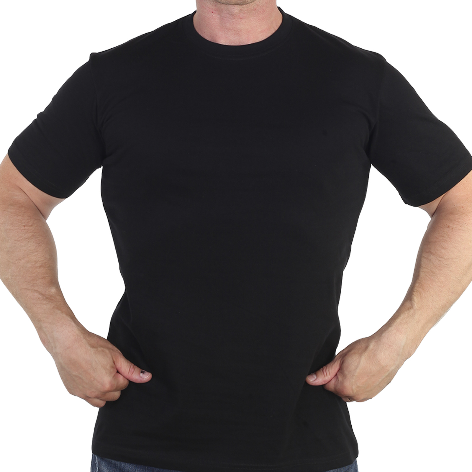 Купить мужскую черную футболку по выгодной цене