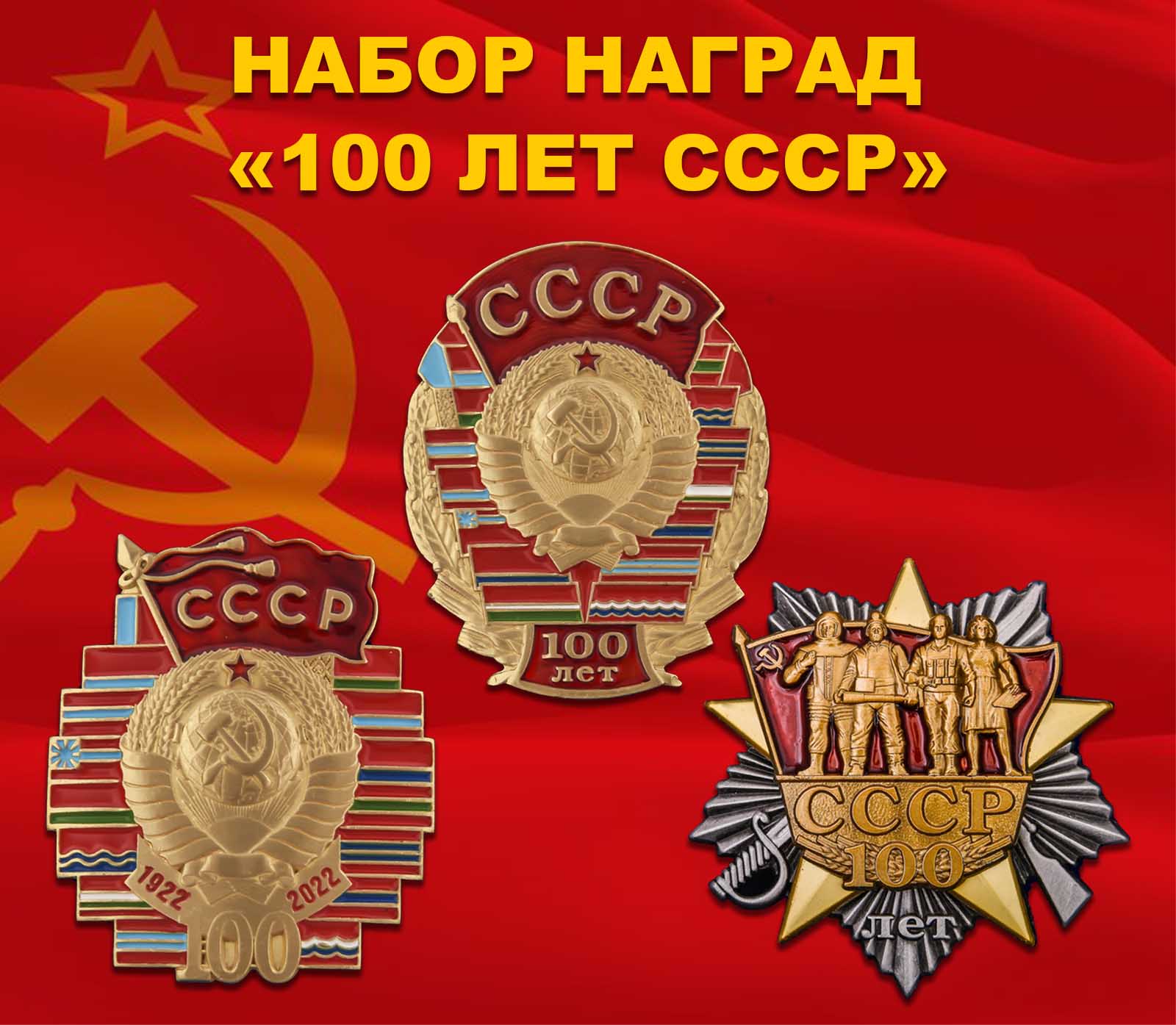 Купить набор эксклюзивных наград "100 лет СССР"