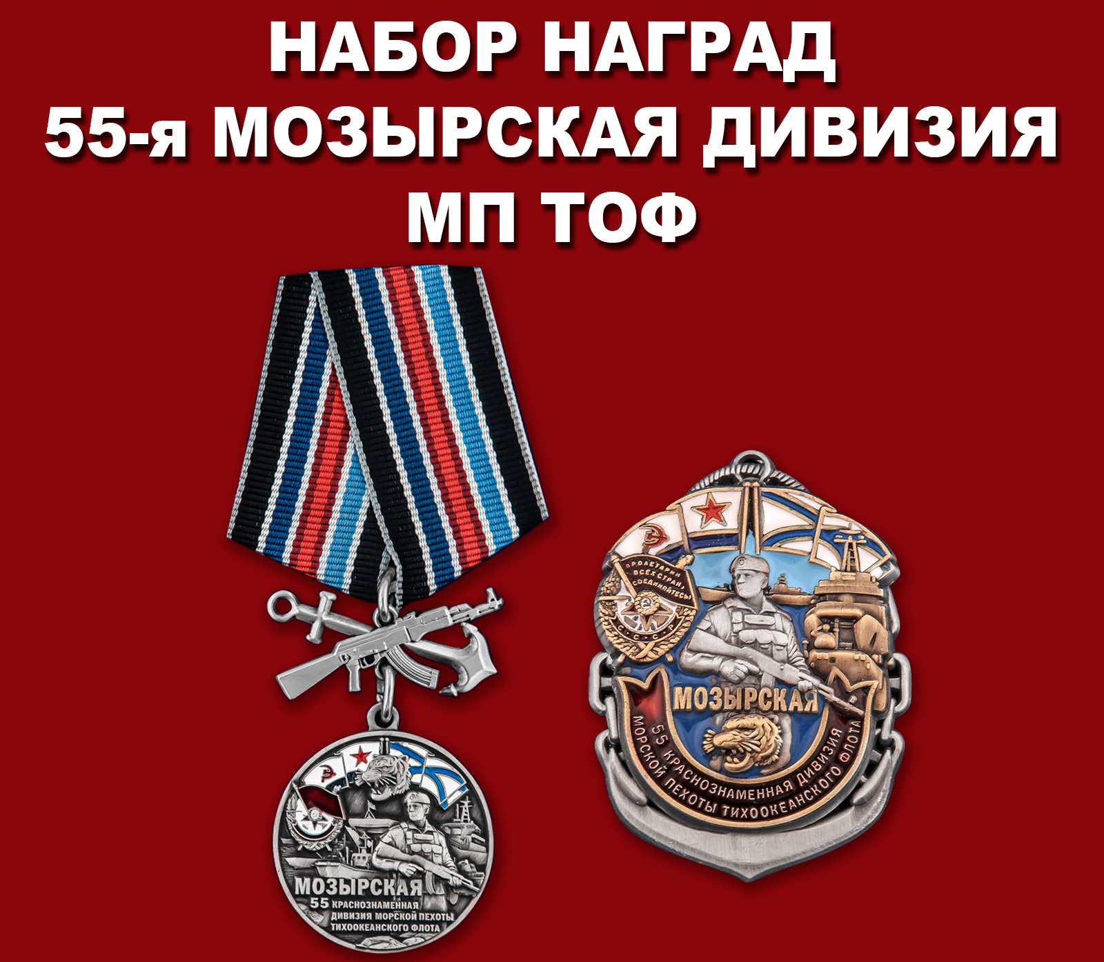 Купить набор наград 55-я Мозырская дивизия МП ТОФ