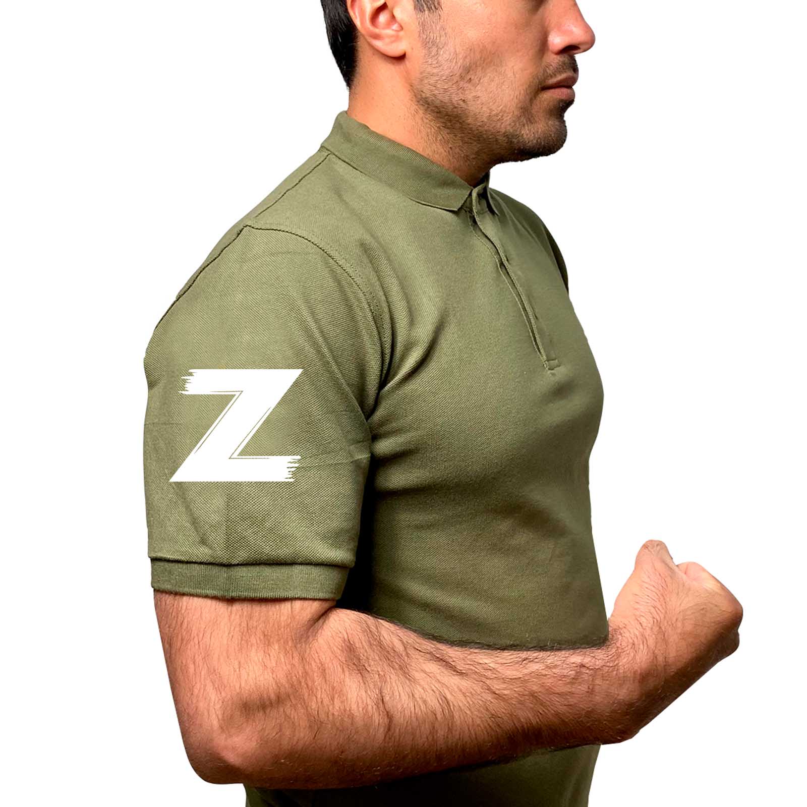 Купить надежную мужскую футболку-поло с литерой Z выгодно