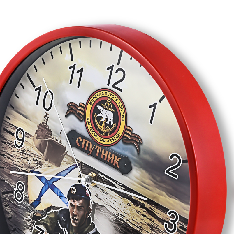 Настенные часы «Спутник» Морской пехоты России купить в Военпро