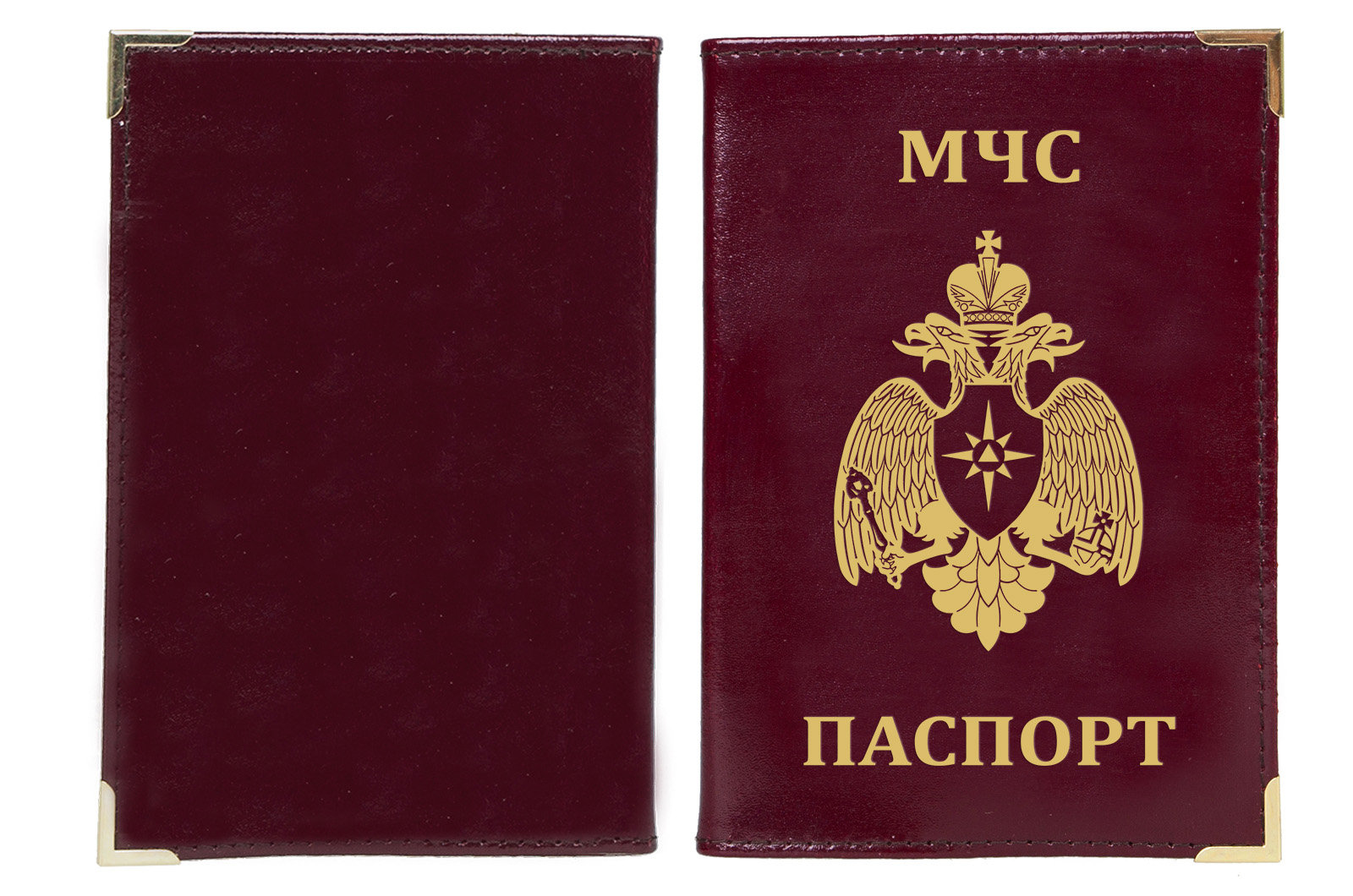 Купить обложку на паспорт с тиснением эмблемы МЧС