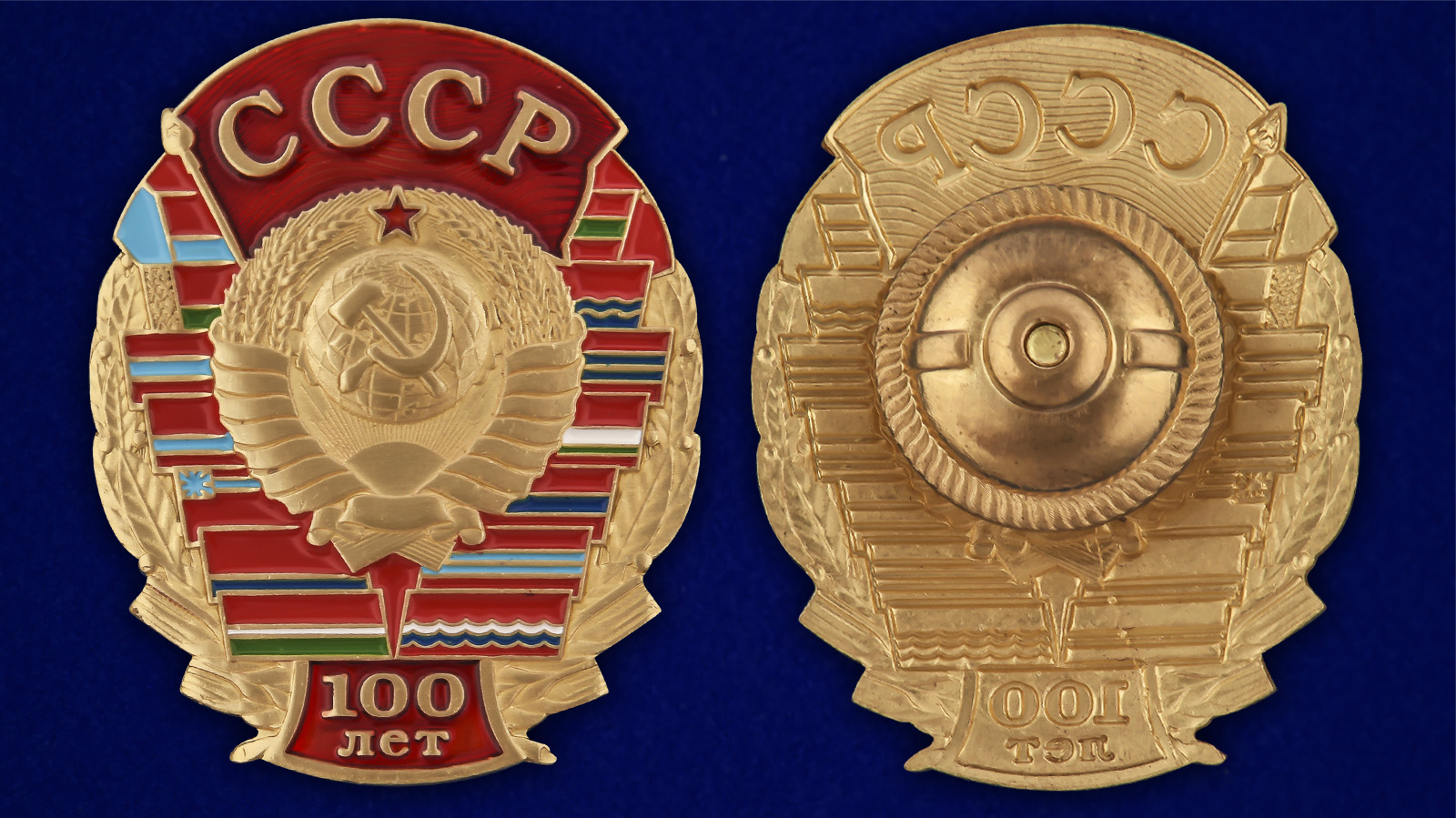 Памятный знак к 100-летию СССР - размер и описание