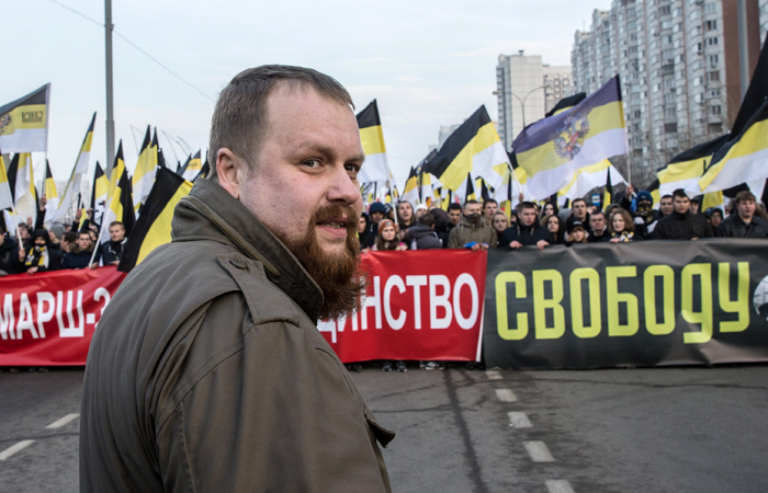Дмитрий Демушкин на Русском марше в Люблино
