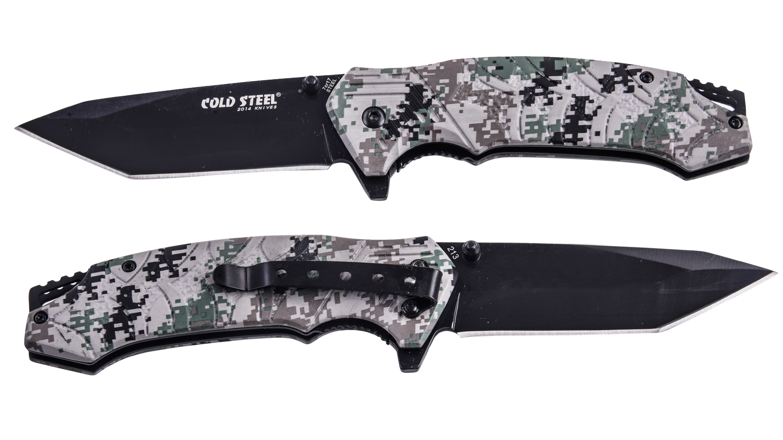 Складной нож с клинком танто Cold Steel 213 Tanto Camo в военторге Военпро