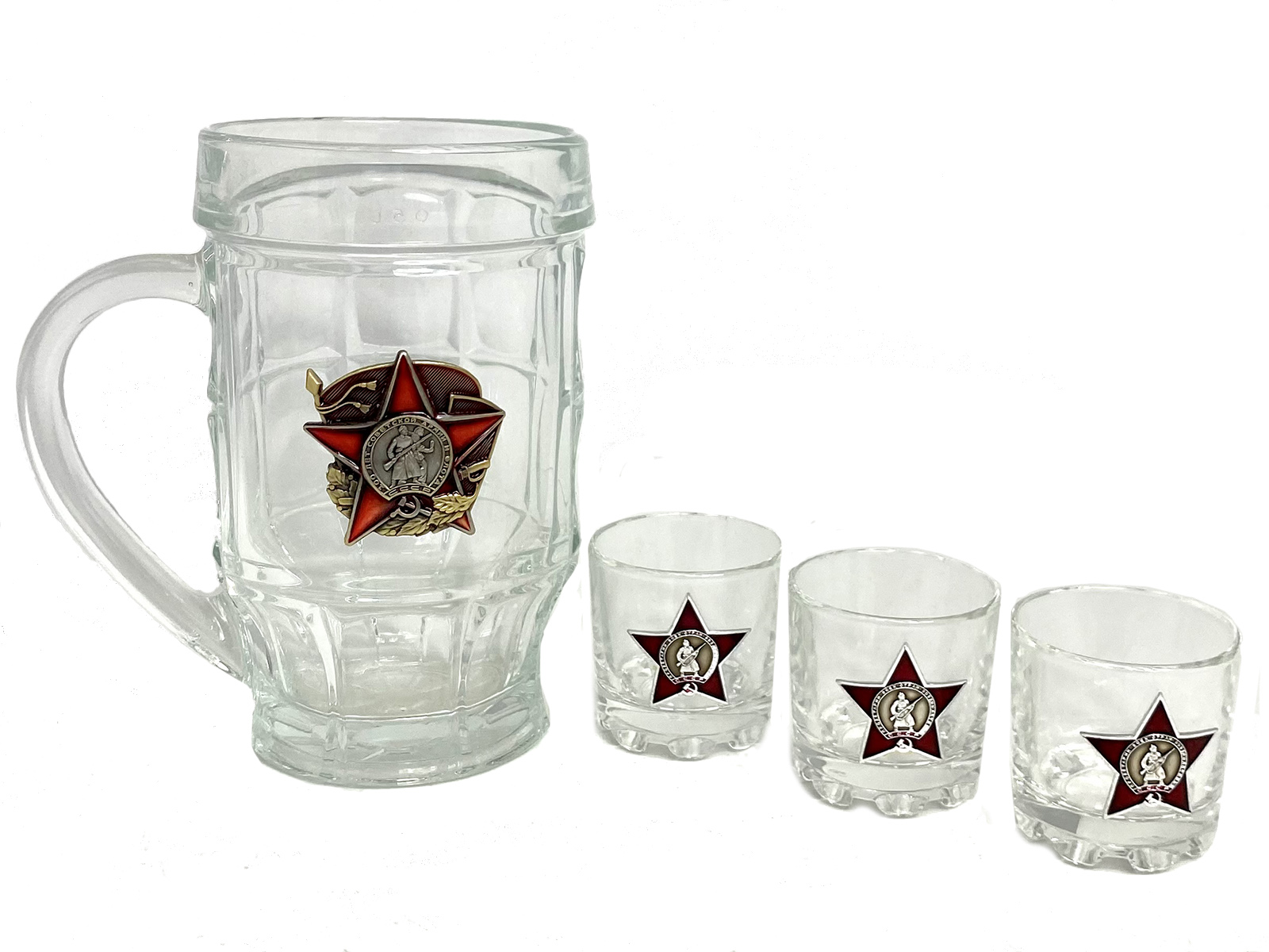 Стеклянный набор для алкоголя "Красная Армия" - ТОПовый подарок 