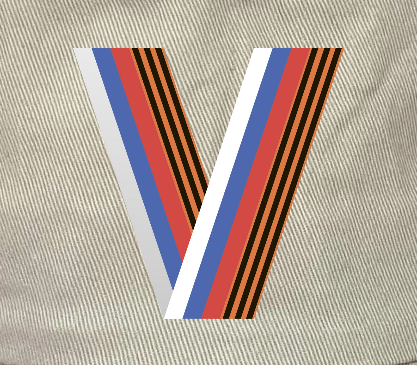 Светло-серая панама с патриотичным символом V