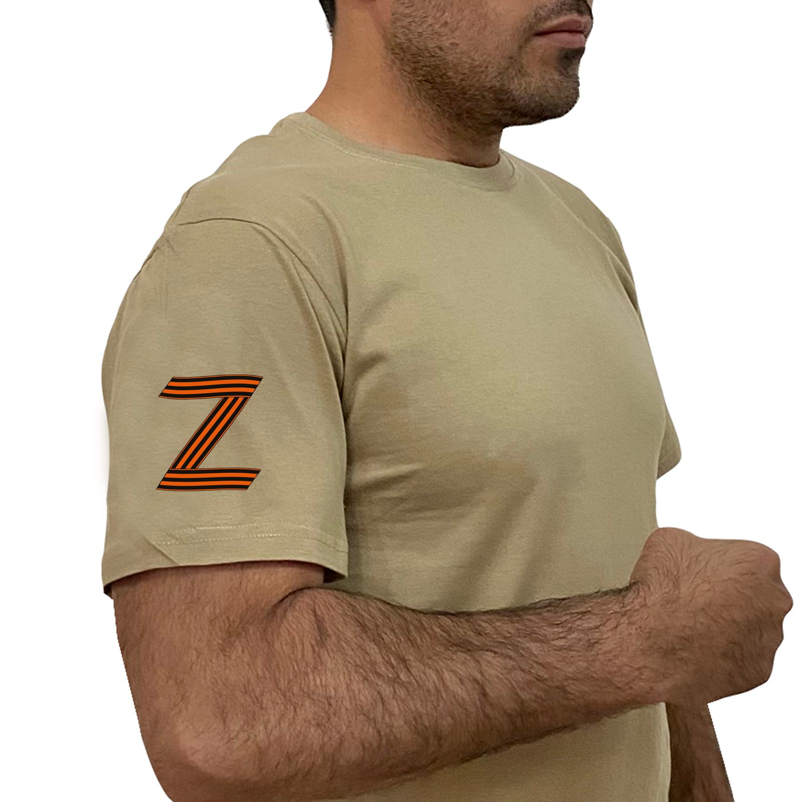 Купить трикотажную мужскую футболку с литерой Z выгодно