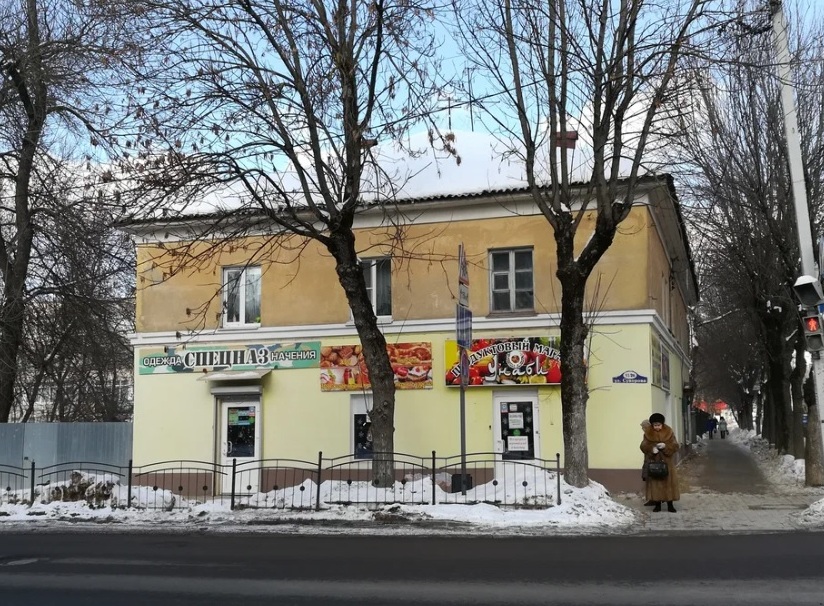Расположение армейского магазина "Спецназ" на Суворова в Калуге