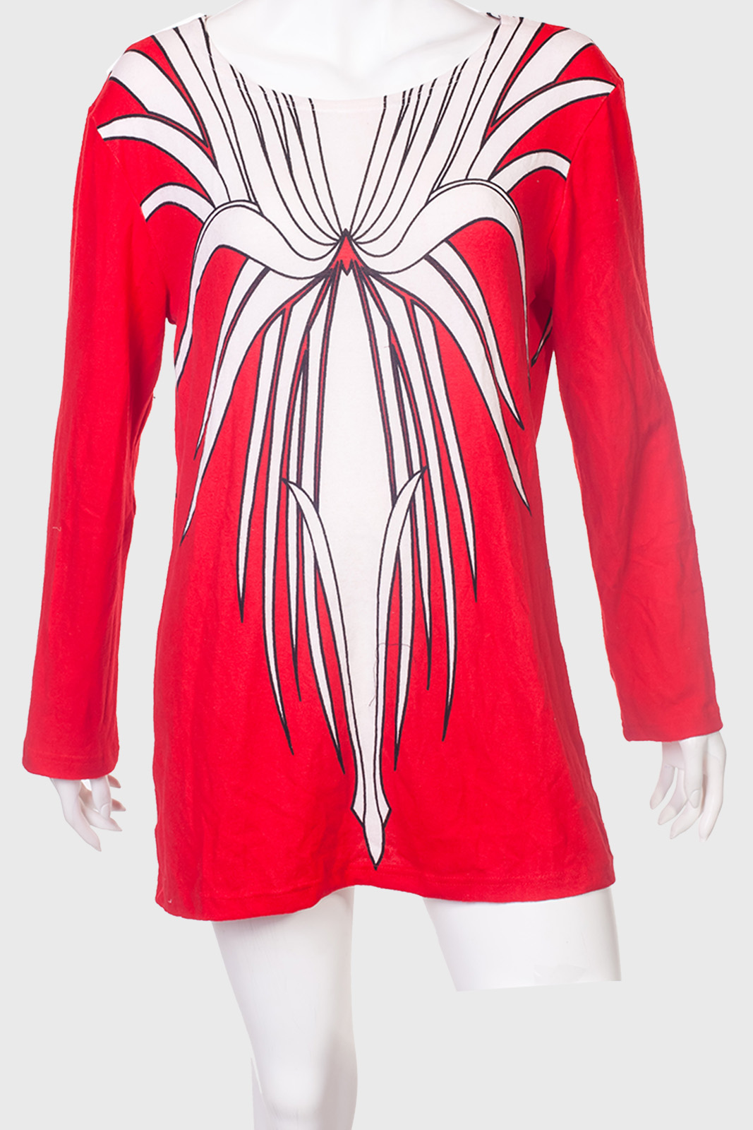 Ярко-красное короткое платье-туника от Azzurra