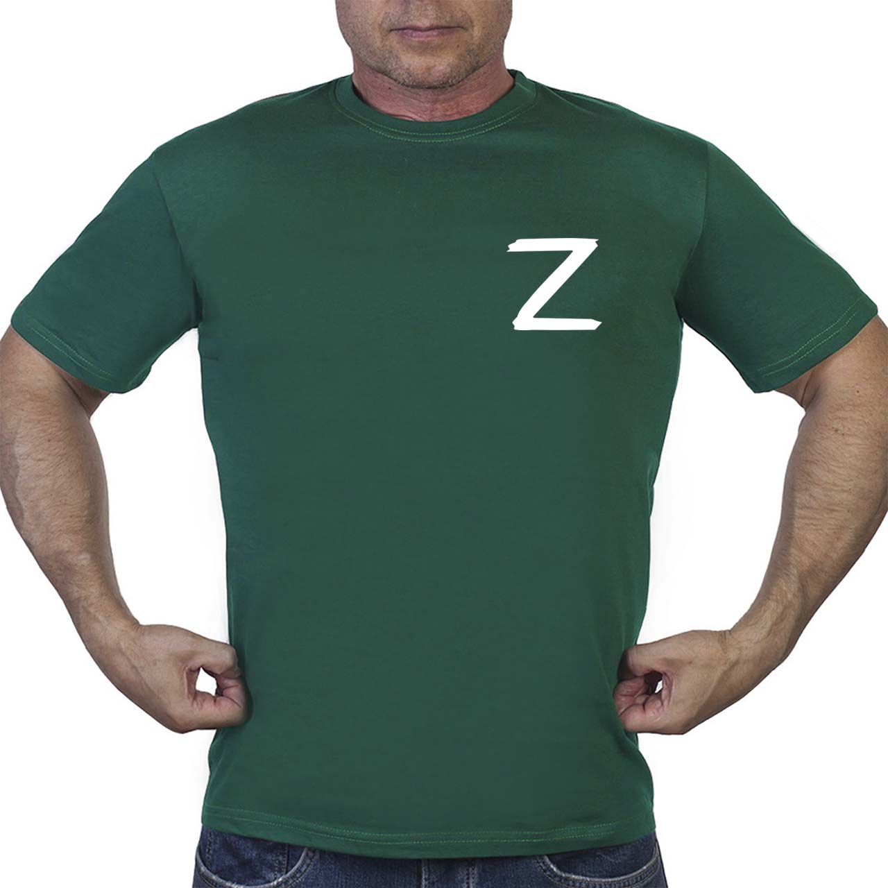 Купить зеленую футболку с буквой "Z"