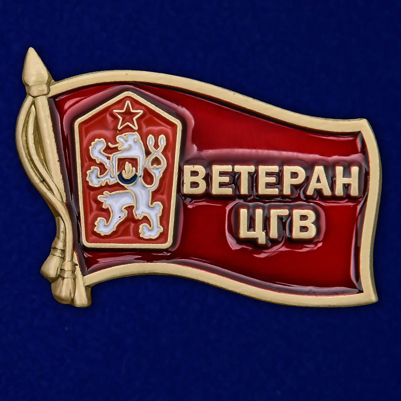 Значок "Ветеран ЦГВ" на память о службе в Чехословакии